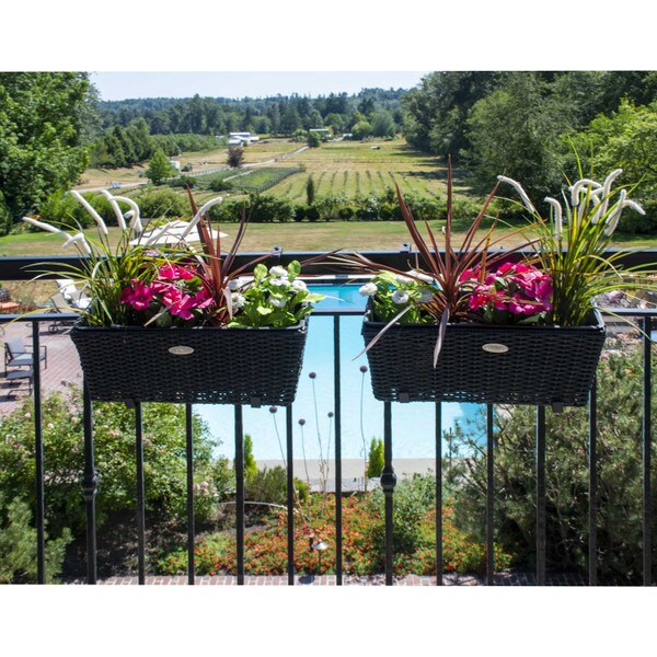 Wicker Balcony Planter